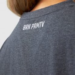 Born Primitive Athleisure The Training Crop Long-Sleeve (Dark Heather Grey)