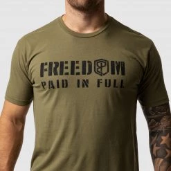 Born Primitive Freedom Paid In Full T-Shirt (Tactical Green) New Arrivals