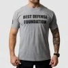 Born Primitive Best Defense Foundation Logo Tee (Dark Heather Grey)