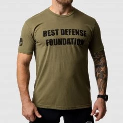 Born Primitive Best Defense Foundation Logo Tee (Military Green)