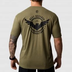 Born Primitive Best Defense Foundation Logo Tee (Military Green)