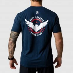 Born Primitive New Arrivals Best Defense Foundation Logo Tee (Midnight Navy)