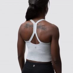 Born Primitive Your New Favorite Tank Sports Bra (Heather White) Sports Bras