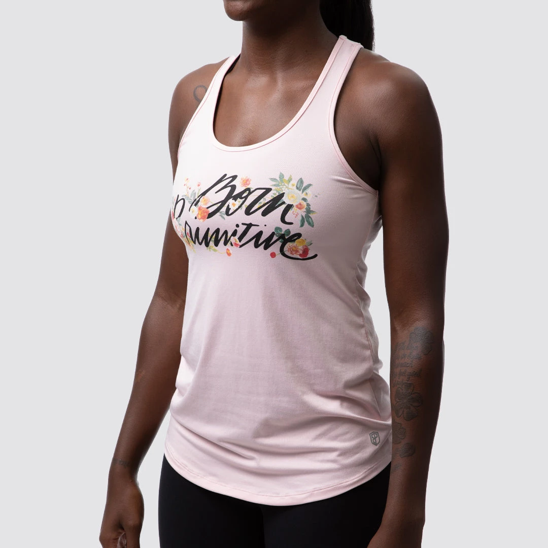 Born Primitive Floral Calligraphy Staple Tank (Cherry Blossom) Tops 3 Born Primitive Floral Calligraphy Staple Tank (Cherry Blossom) Tops