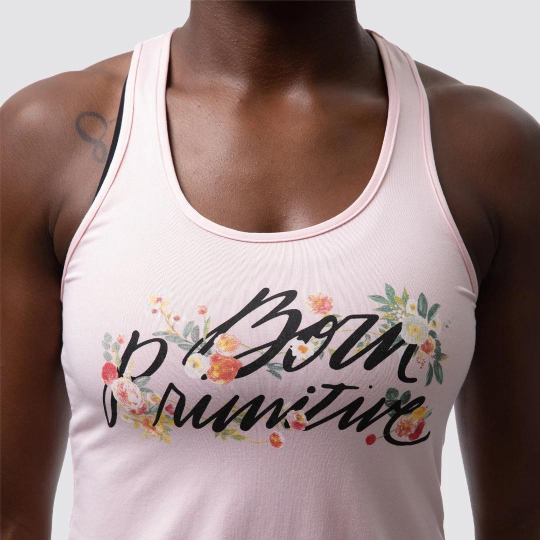 Born Primitive Floral Calligraphy Staple Tank (Cherry Blossom) Tops 5 Born Primitive Floral Calligraphy Staple Tank (Cherry Blossom) Tops