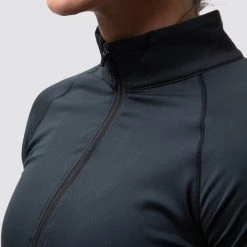 Born Primitive Tops Maternity Zip Neck Athleisure Long Sleeve (Black) 12 Born Primitive Tops Maternity Zip Neck Athleisure Long Sleeve (Black)