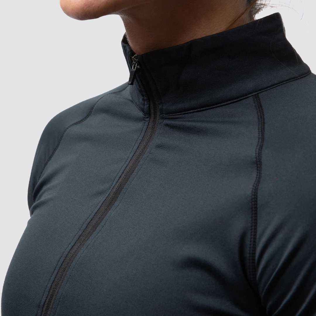 Born Primitive Tops Maternity Zip Neck Athleisure Long Sleeve (Black) 7 Born Primitive Tops Maternity Zip Neck Athleisure Long Sleeve (Black)