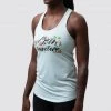 Born Primitive T-Shirts & Tanks Floral Calligraphy Staple Tank (Sky Blue)