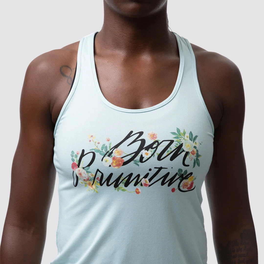 Born Primitive T-Shirts & Tanks Floral Calligraphy Staple Tank (Sky Blue) 5 Born Primitive T-Shirts & Tanks Floral Calligraphy Staple Tank (Sky Blue)