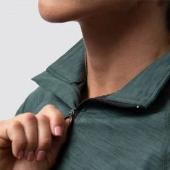 Born Primitive Maternity Zip Neck Athleisure Long Sleeve (Evergreen)