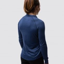 Born Primitive Maternity Zip Neck Athleisure Long Sleeve (Navy)