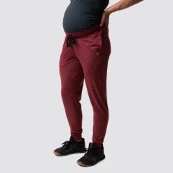 Born Primitive Maternity Rest Day Athleisure Joggers (Maroon)