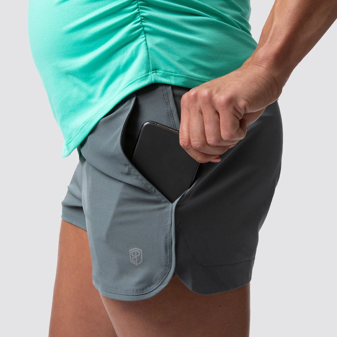 Born Primitive Maternity Shorts (Slate) 4 Born Primitive Maternity Shorts (Slate)