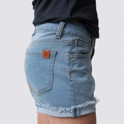 Born Primitive Stretchy Juniors Liberty Jorts (Light Wash) Clearance Vault