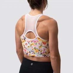 Born Primitive Meshed Up Cropped Sports Bra (Watercolor Fields)