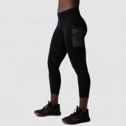 Born Primitive Rise & Grind Capris (Thin Red Line Gunmetal) Leggings