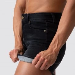 Born Primitive FLEX Stretchy Jean Shorts (Black Denim)
