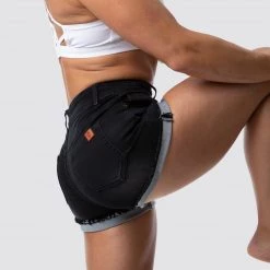 Born Primitive FLEX Stretchy Jean Shorts (Black Denim)