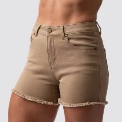 Born Primitive FLEX Stretchy Jean Shorts (Khaki) Athleisure