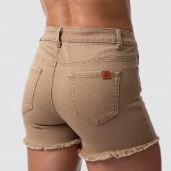 Born Primitive FLEX Stretchy Jean Shorts (Khaki) Athleisure