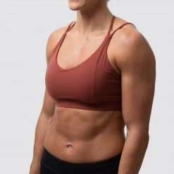 Born Primitive The Exhale Sports Bra (Brick Red)