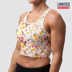 Born Primitive Meshed Up Cropped Sports Bra (Watercolor Fields)