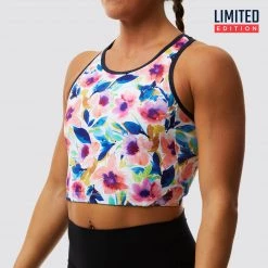 Born Primitive Meshed Up Cropped Sports Bra (Pastel Garden)