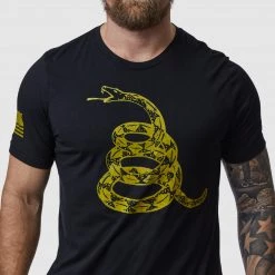 Born Primitive Patriotic Gadsden Flag Tee (Don't Tread On Me-Black)