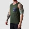 Born Primitive The Athleisure Pocket Tank (Tactical Green- Ash)