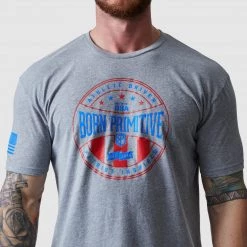 Born Primitive T-Shirts & Tanks Athlete Driven T-Shirt (Dark Heather Grey- Americana)