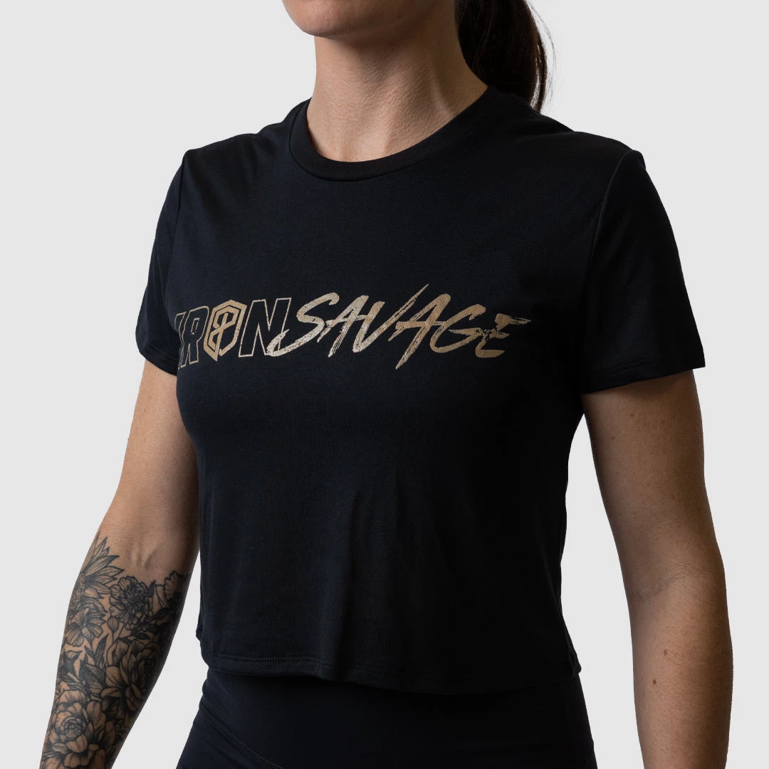 Born Primitive New Arrivals Iron Savage Crop Tee (Black) 3 Born Primitive New Arrivals Iron Savage Crop Tee (Black)