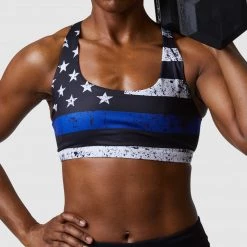 Born Primitive Thin Blue Line Vitality Sports Bra (Police Edition)