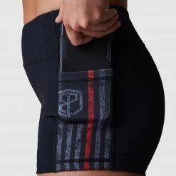 Born Primitive Rise & Grind Booty Shorts (Thin Red Line Gunmetal) 8 Born Primitive Rise & Grind Booty Shorts (Thin Red Line Gunmetal)