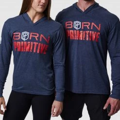 Born Primitive The Brand T-Shirt Unisex Hoodie (Navy) Athleisure