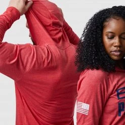 Born Primitive The Brand T-Shirt Unisex Hoodie (Red) Long Sleeves