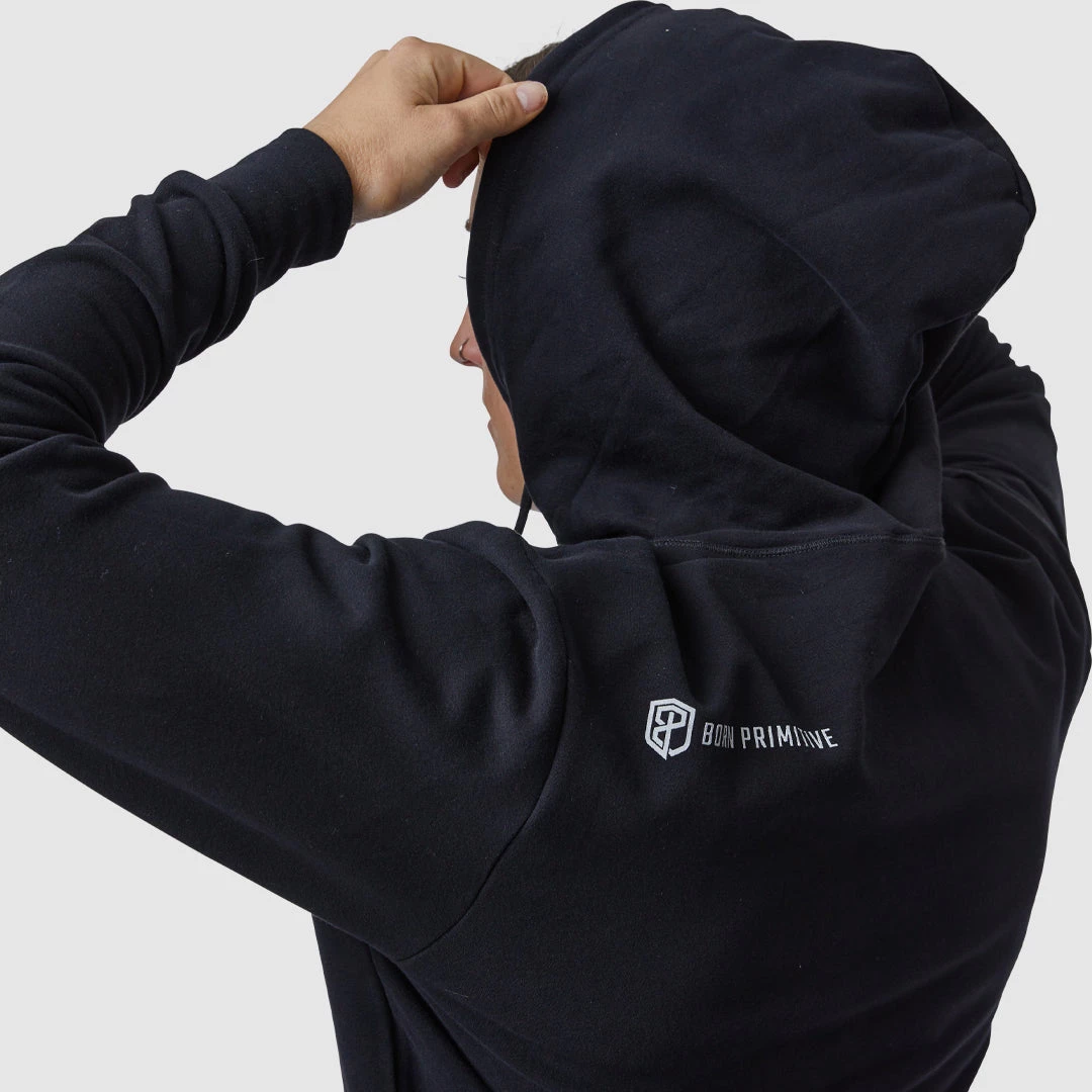 Born Primitive Zip Up Unmatched Unisex Hoodie (Black) Athleisure 7 Born Primitive Zip Up Unmatched Unisex Hoodie (Black) Athleisure