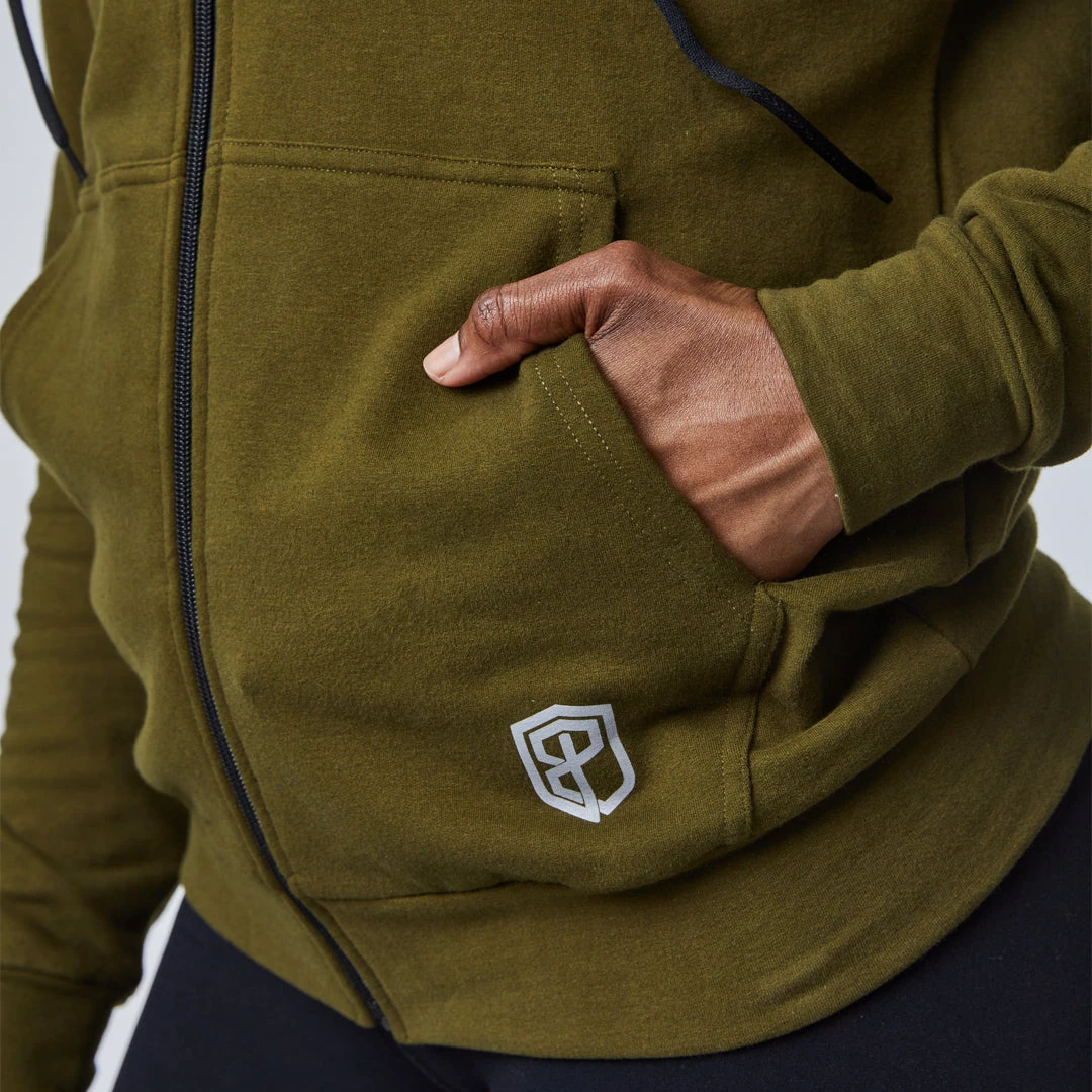 Born Primitive Zip Up Unmatched Unisex Hoodie (Tactical Green) Athleisure 6 Born Primitive Zip Up Unmatched Unisex Hoodie (Tactical Green) Athleisure