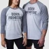 Property Of Born Primitive Unisex Raglan (Heather White/ Premium Heather) Athleisure 2 Property Of Born Primitive Unisex Raglan (Heather White/ Premium Heather) Athleisure