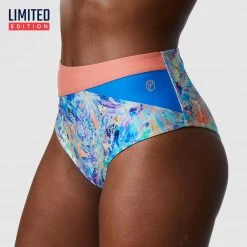 Born Primitive Tropics Bikini Bottom (Iridescent Iris/Bright Blue/Flame) New Arrivals