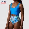 Born Primitive Riptide One Piece Swimsuit (Bright Blue/Iridescent Iris) 2 Born Primitive Riptide One Piece Swimsuit (Bright Blue/Iridescent Iris)