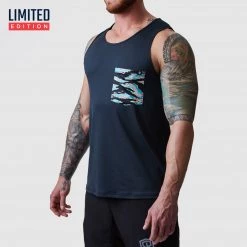 Born Primitive New Arrivals The Athleisure Pocket Tank (Black- Miami Tiger Stripe)