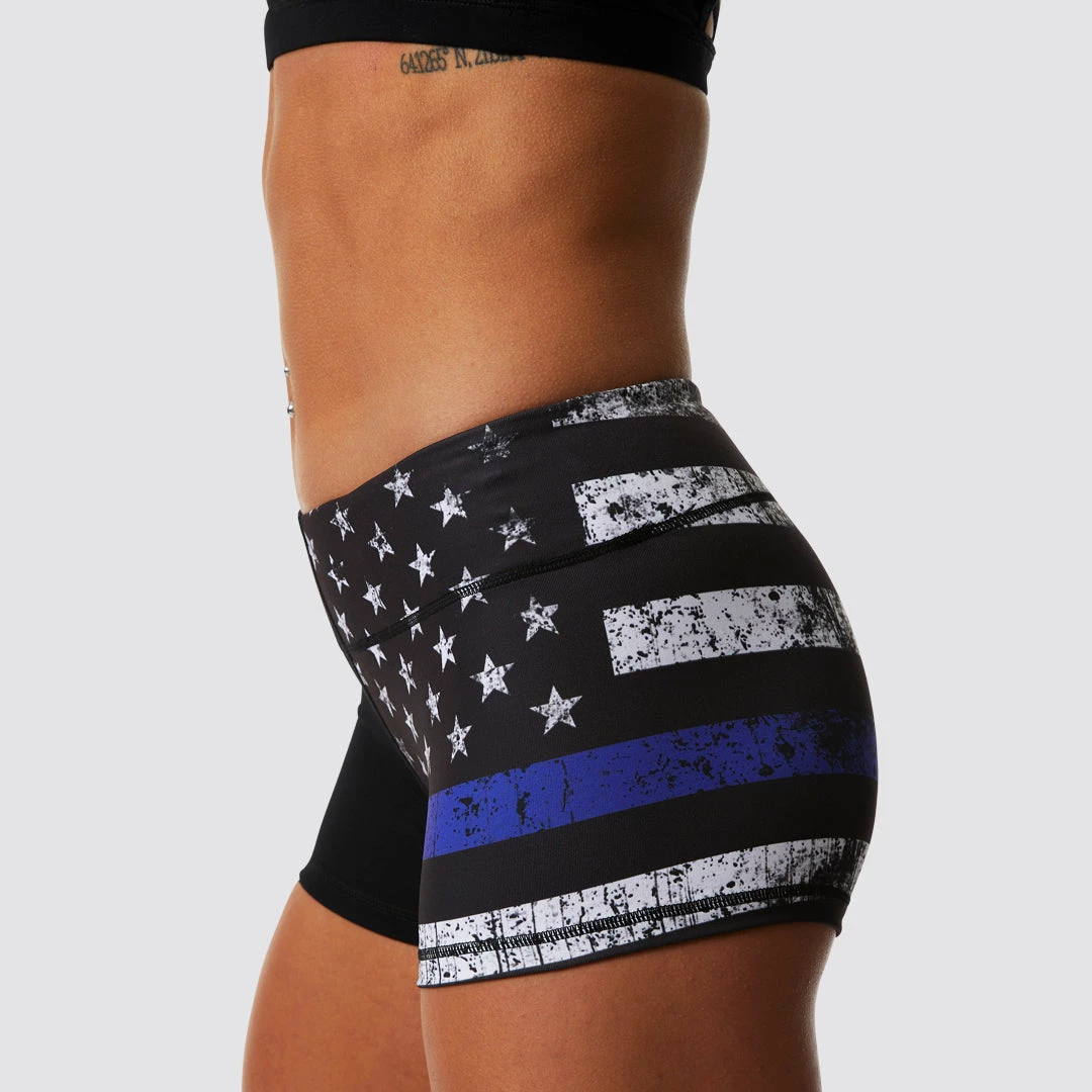 Born Primitive Double Take Booty Shorts 2.5 (Thin Blue Line Police Edition) Bottoms 3 Born Primitive Double Take Booty Shorts 2.5 (Thin Blue Line Police Edition) Bottoms
