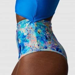 Born Primitive Riptide One Piece Swimsuit (Bright Blue/Iridescent Iris)