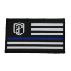 Patriotic Born Primitive Velcro Flag Patch (Thin Blue Line Edition)