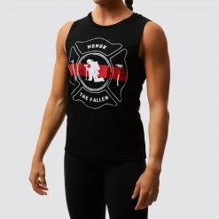 Born Primitive Honor The Fallen 2.0 Flowy Muscle Tank (Thin Red Line Edition) Tops