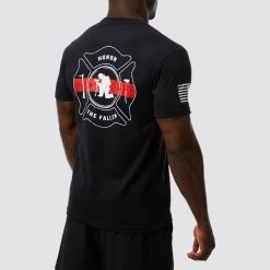 Born Primitive Honor The Fallen 2.0 T-Shirt (Thin Red Line Firefighter Edition)