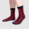 Born Primitive Crew Socks By Soledier Socks (Buffalo Plaid)